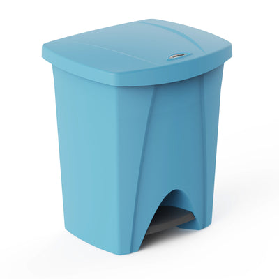 Plastiken Nature - Cubo de Basura con Pedal 25L para Cocina y Baño. Azul
