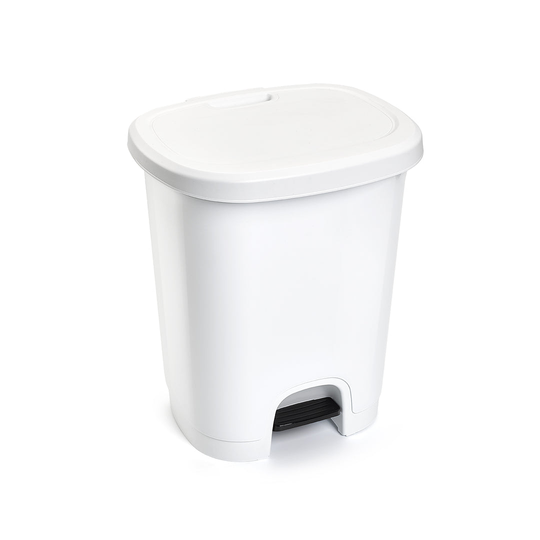 Plastic Forte - Cubo de Basura 18L con Apertura de Pedal. Blanco