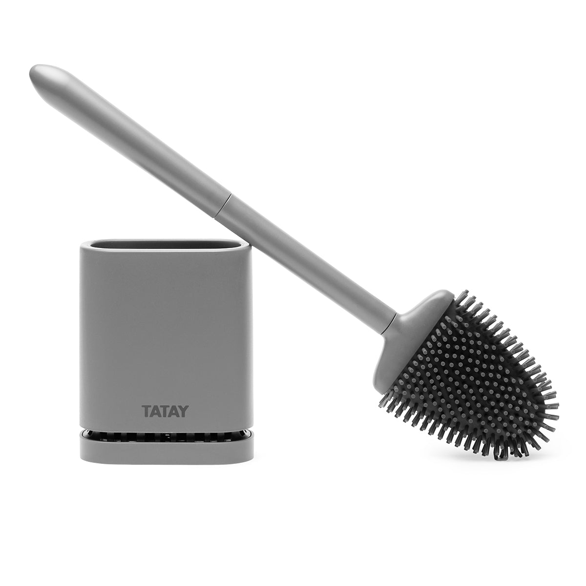 TATAY - Escobilla de Baño en Silicona. Flexible, de Secado Rápido y Antiolor. Gris Stone