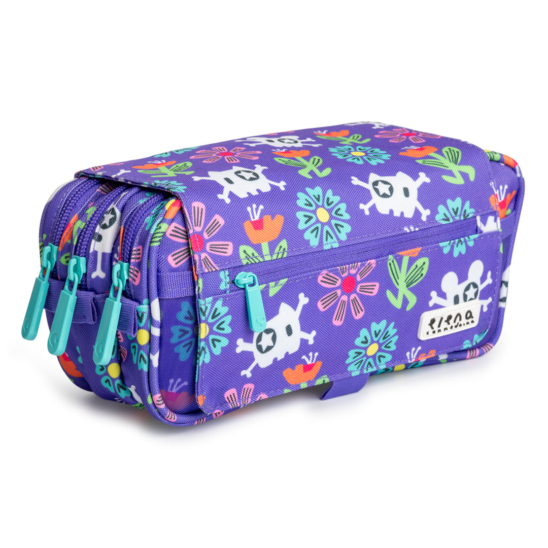 Grafoplás Design - Estuche Portatodo Triple con Solapa para Material Escolar. EC Pirate