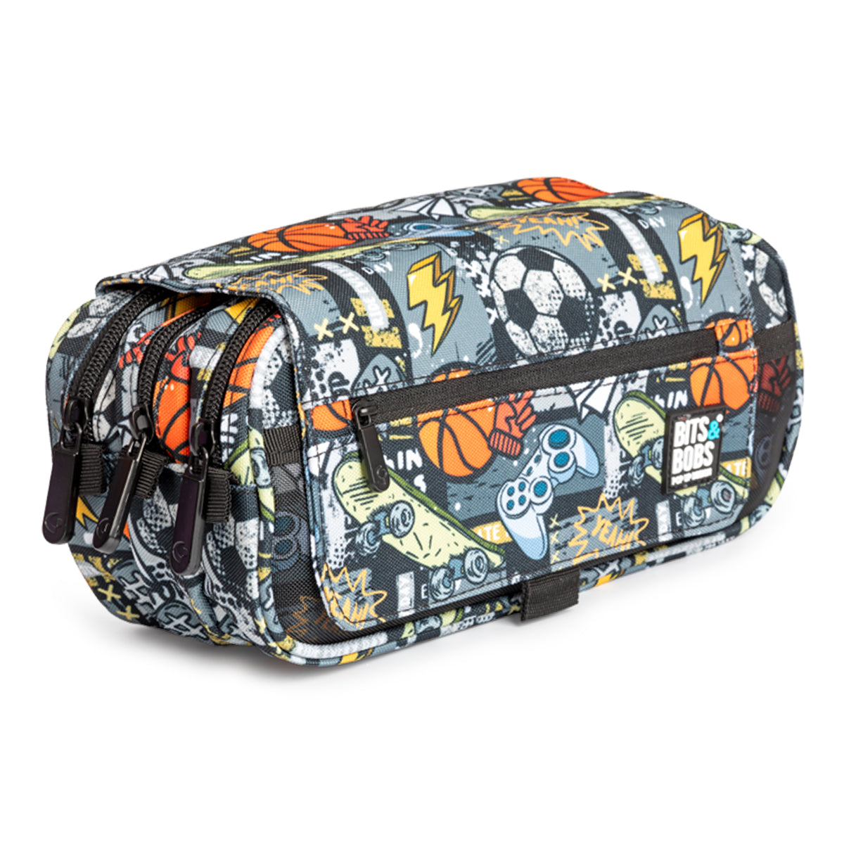 Grafoplás Design - Estuche Portatodo Triple con Solapa para Material Escolar. Free Sport