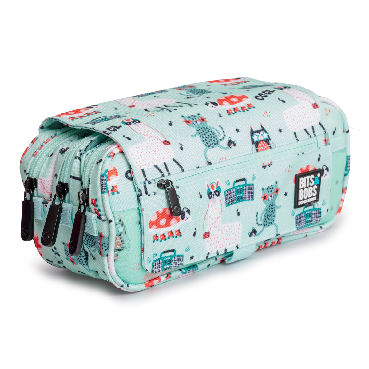 Grafoplás Design - Estuche Portatodo Triple con Solapa para Material Escolar. Party