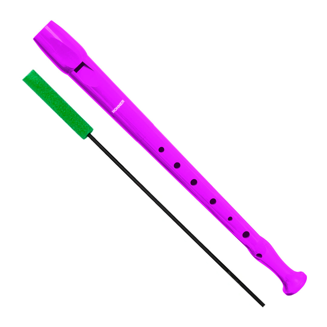 HOHNER Melody - Flauta Escolar Soprano Dulce con Funda y Varilla de Limpieza. Violeta