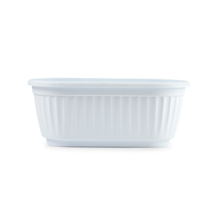 Plastic Forte - Jardinera Ovalada 25 cm Ideal Interior y/o Exterior. Blanco