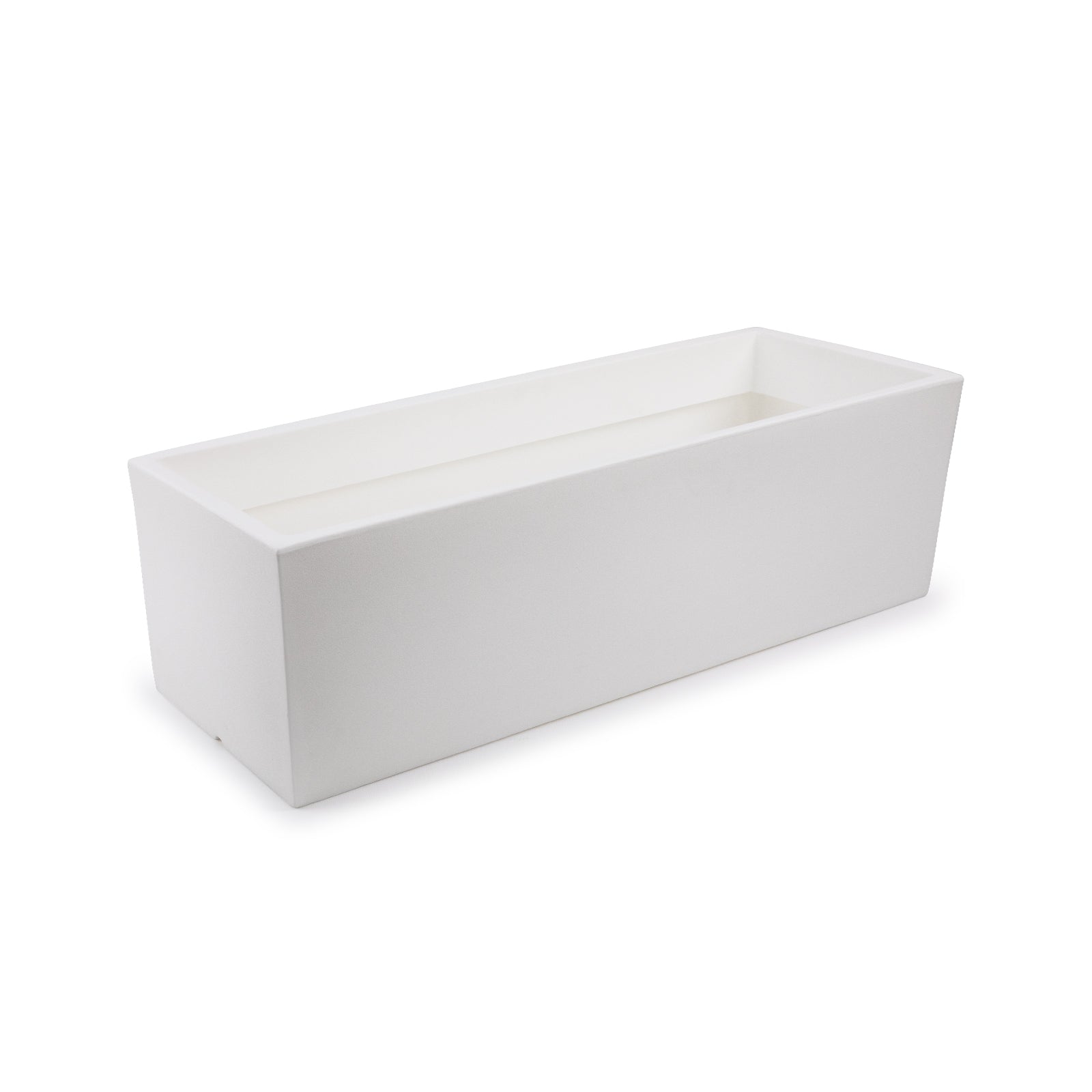 Plastiken THEONE - Maceta Rectangular 29L en Resina de Polietileno. BLANCO