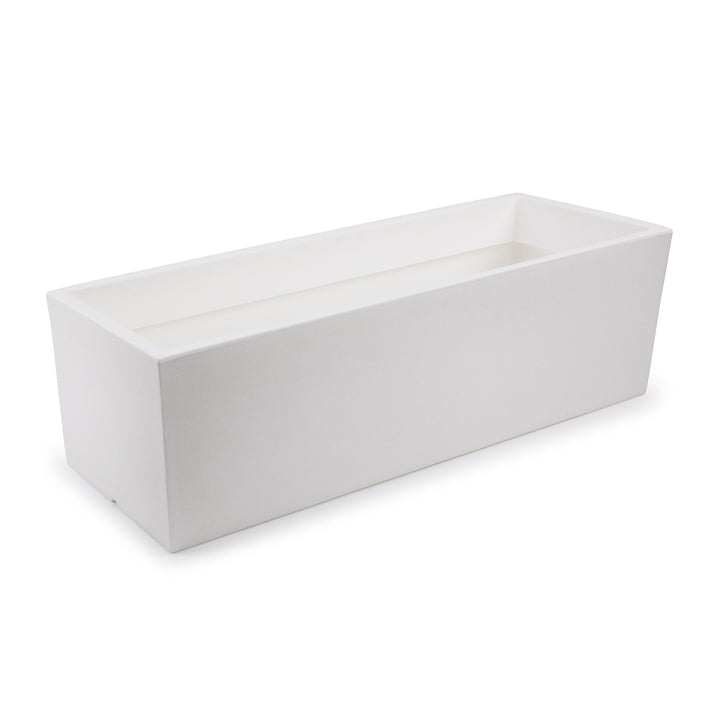 Plastiken THEONE - Jardinera Rectangular 39L en Resina de Polietileno. Blanco