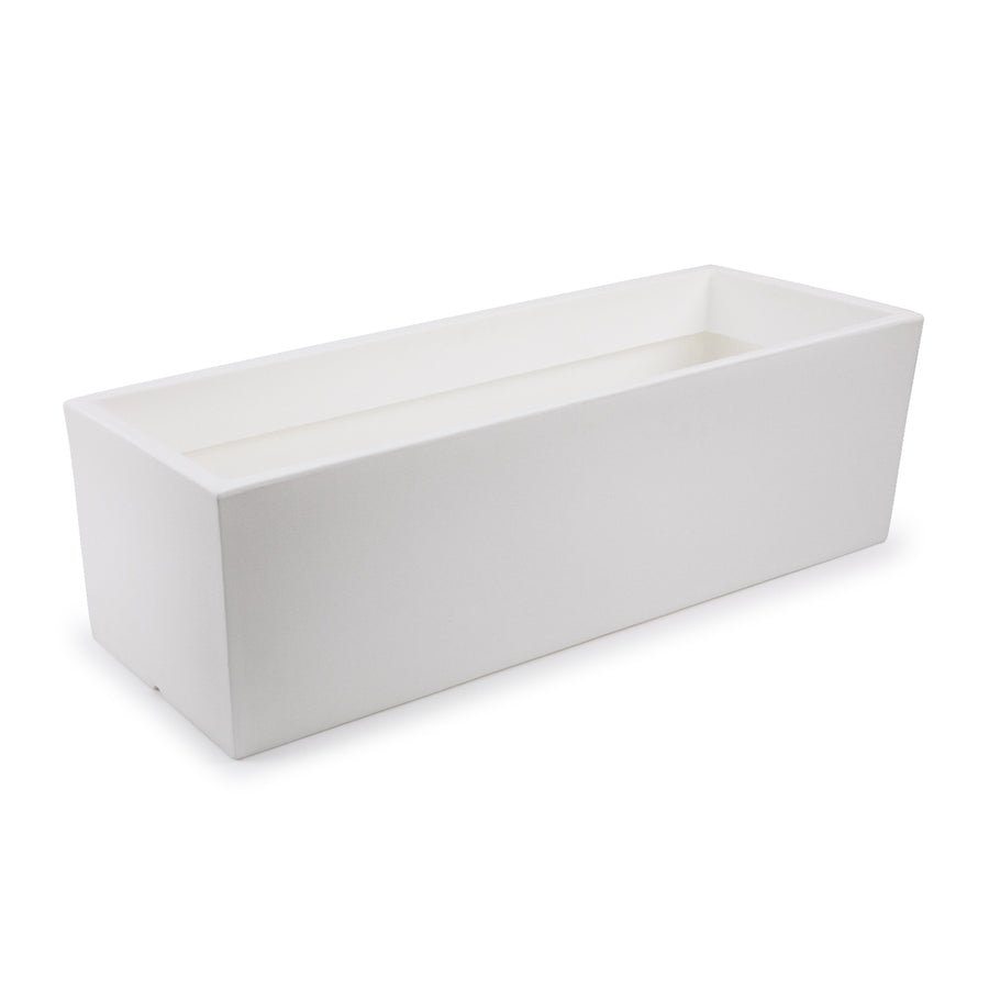 Plastiken THEONE - Jardinera Rectangular 39L en Resina de Polietileno. Blanco