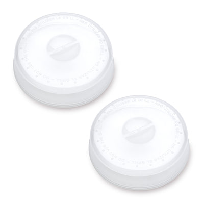 Plastic Forte  - Juego de 2 Tapas Antisalpicaduras para Microondas con Salida de Vapor.