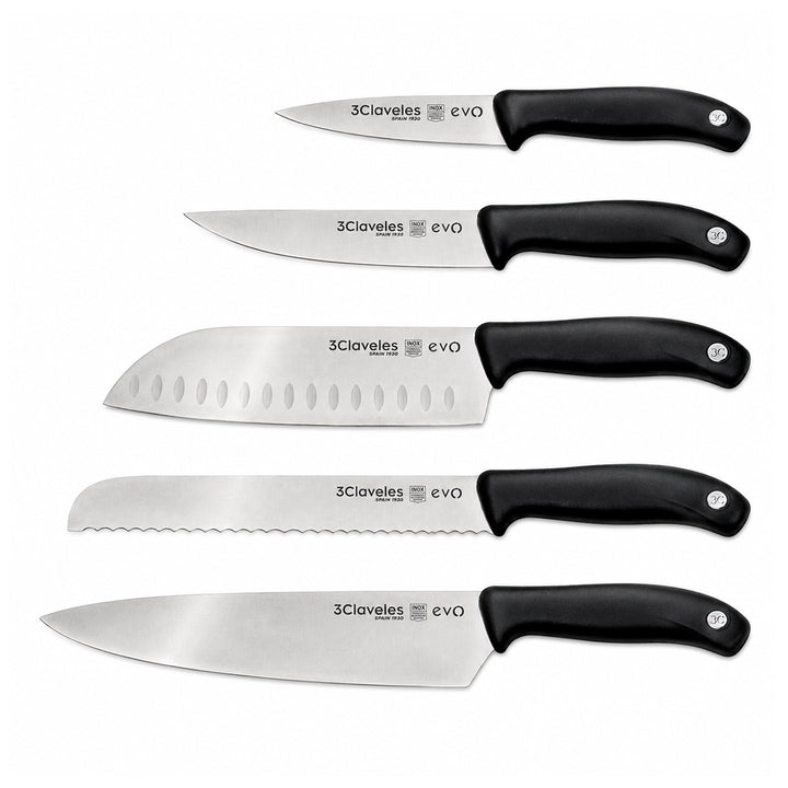 3 Claveles EVO - Set de 5 Cuchillos de Alto Rendimiento EVO Premium en Acero Inoxidable