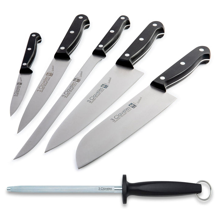 3 Claveles Uniblock - Cuchillo Cocina Profesional 11 cm Acero Inoxidable Mango POM FH