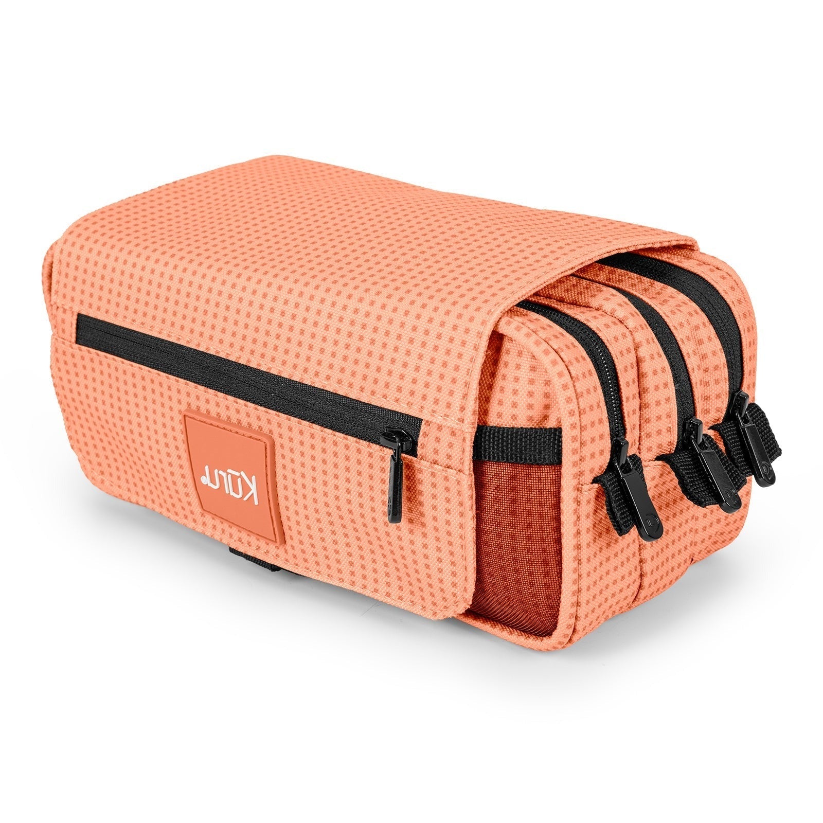 Grafoplás Kūru - Estuche Portatodo Triple con Solapa para Material Escolar. Melocotón
