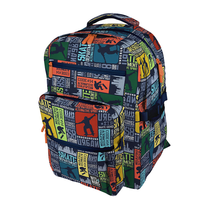 Grafoplás - Mochila Escolar BigPack Reforzada de 3 Compartimentos y Divisor para Portátil. Skate