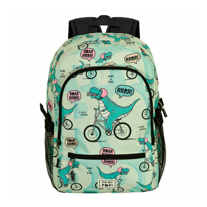 KARACTERMANIA - Oh My Pop! Dinorrr Mochila Urbana Ligera Fight FAN 2.0. Verde