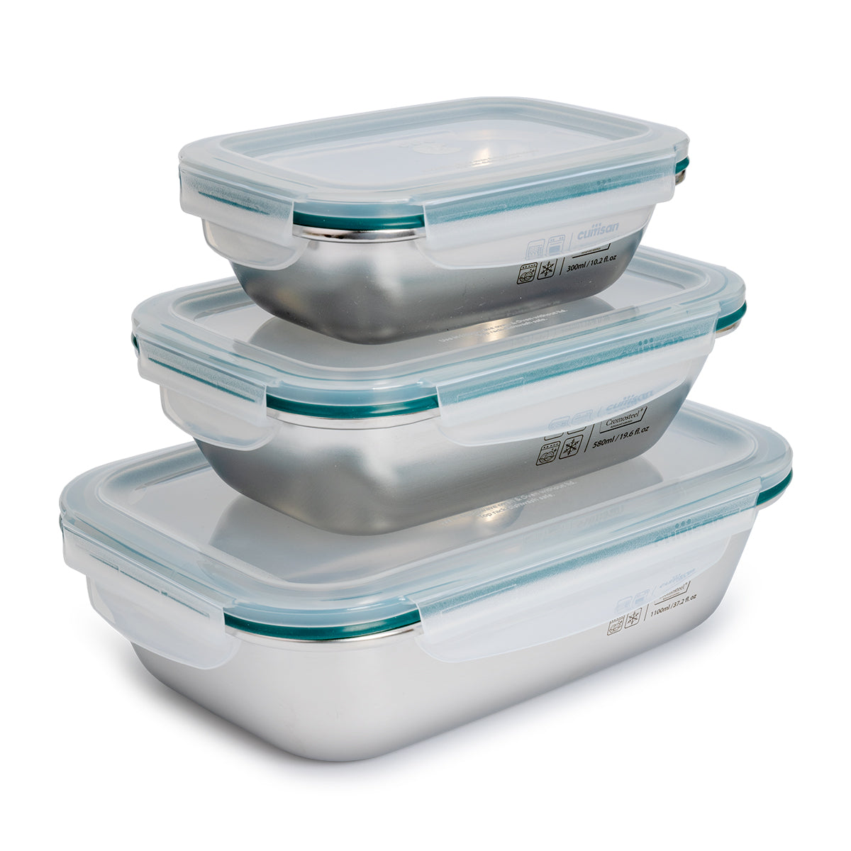 Hộp đựng thực phẩm inox chữ nhật Cuitisan Simple EC7-PS03 300ml