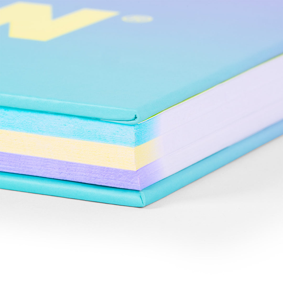 MILAN Sunset - Pack 3 Cuadernos A4 Espiral y Tapa Dura. Papel Cuadriculado 90 Hojas 95gr Turquesa