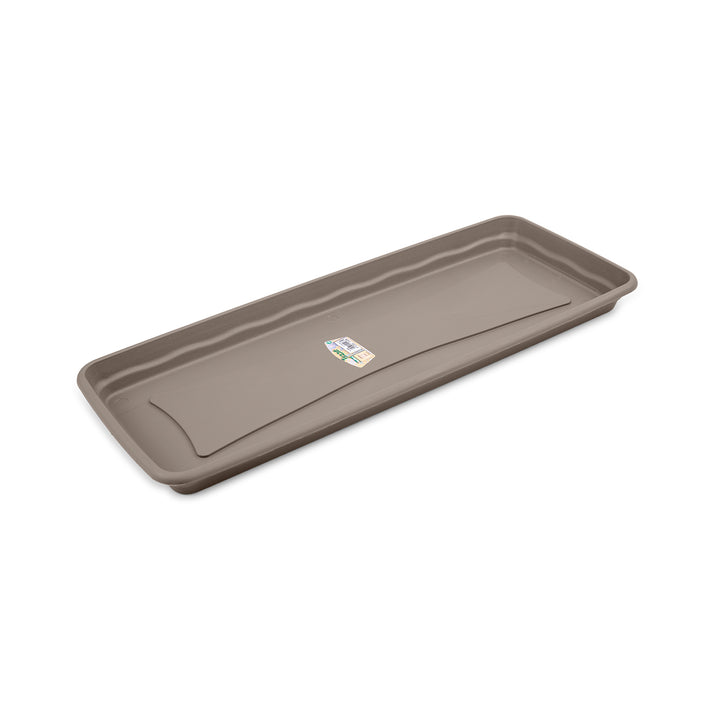 Plastiken TERRA - Plato Rectangular de 47 cm para Jardinera de 50 cm 14L. Taupe