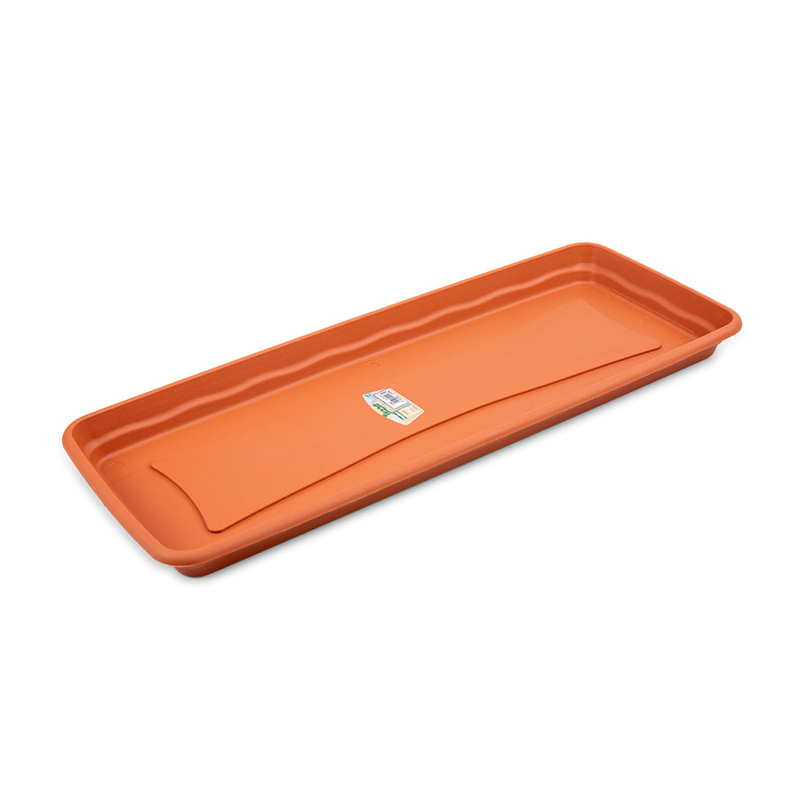 Plastiken TERRA - Plato Rectangular de 57 cm para Jardinera de 60 cm 22L. Terracota