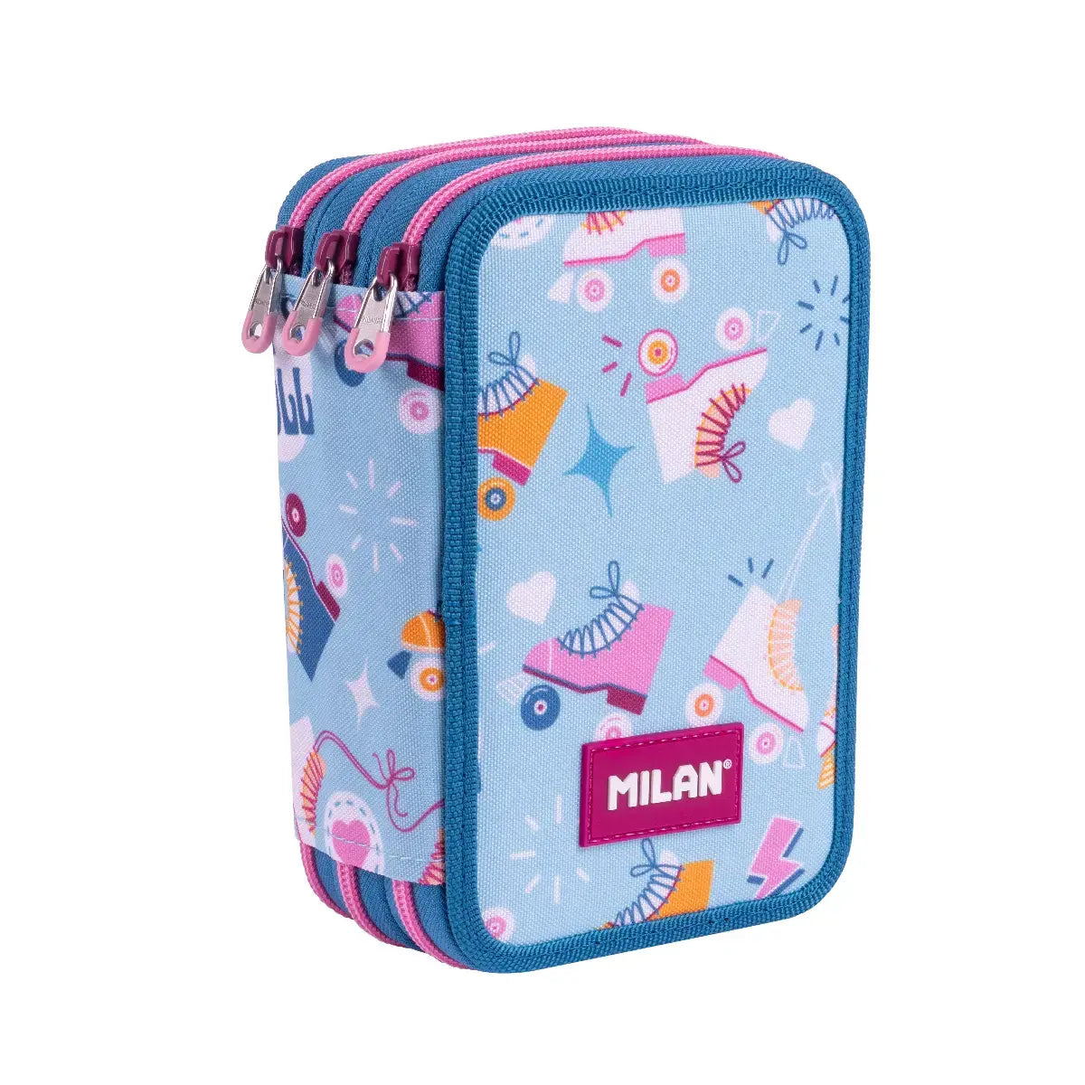 MILAN - Plumier de 3 Pisos con Contenido de 49 Piezas de Material Escolar. Roller 2