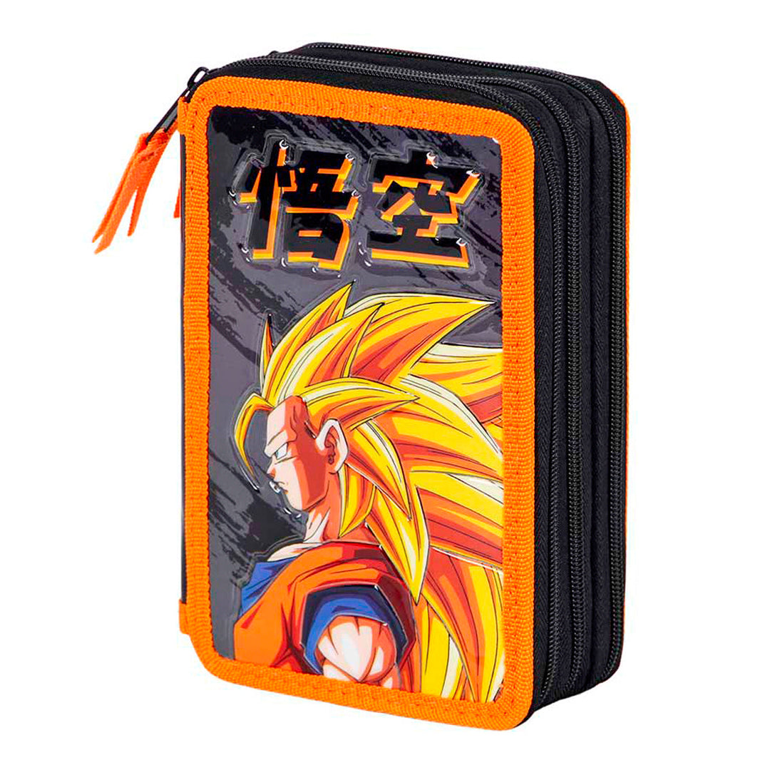 KARACTERMANIA - Estuche Plumier Triple Completo con 44 Piezas. Dragon Ball Warrior