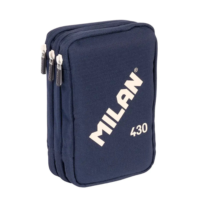 MILAN - Plumier de 3 Pisos con Contenido de 49 Piezas. Colección 430 since 1918. Azul