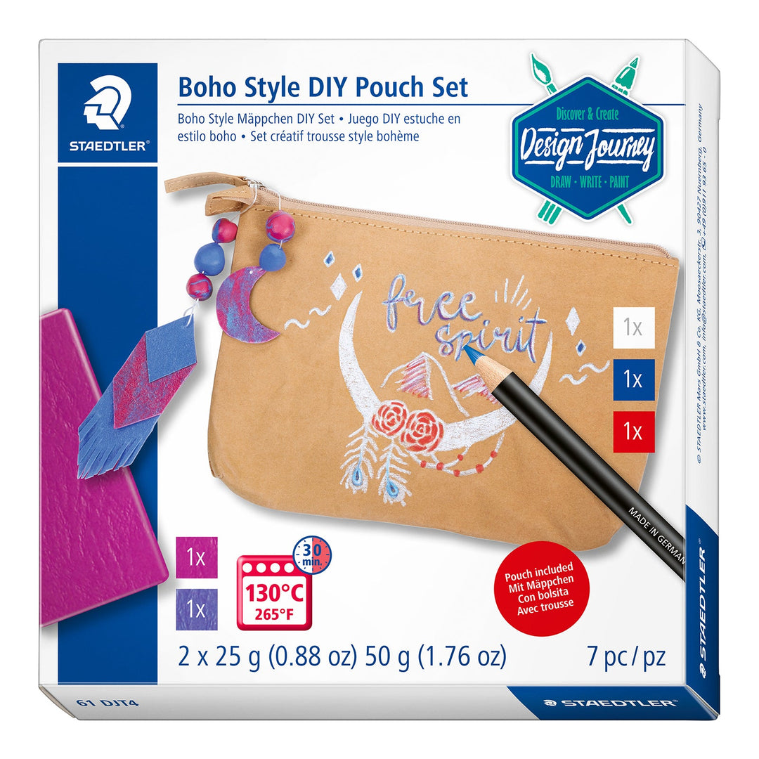 STAEDTLER Design Journey - Set de Manualidades para Decorar un Estuche Estilo Boho