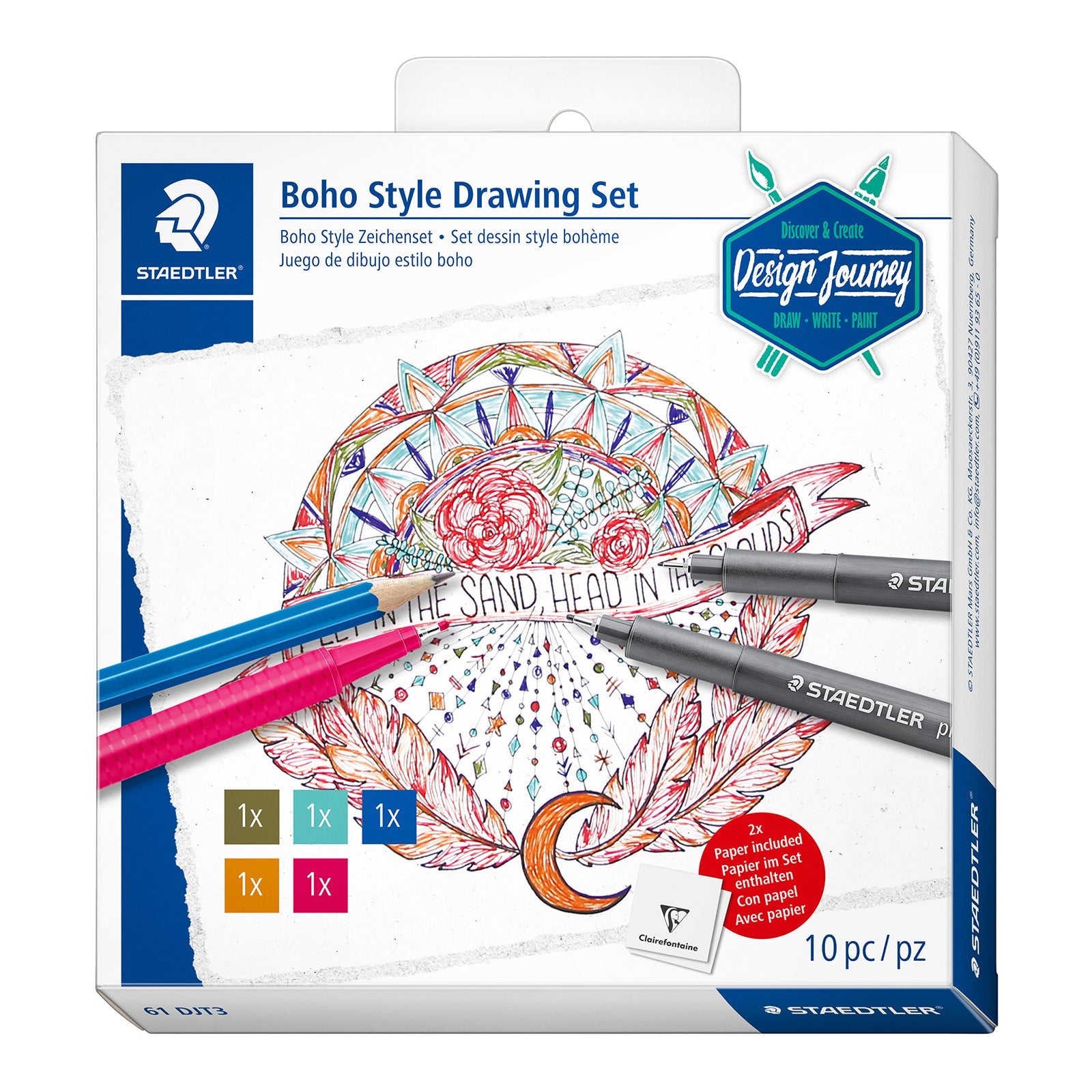 STAEDTLER Design Journey - Set de Dibujo Creativo de Estilo Boho