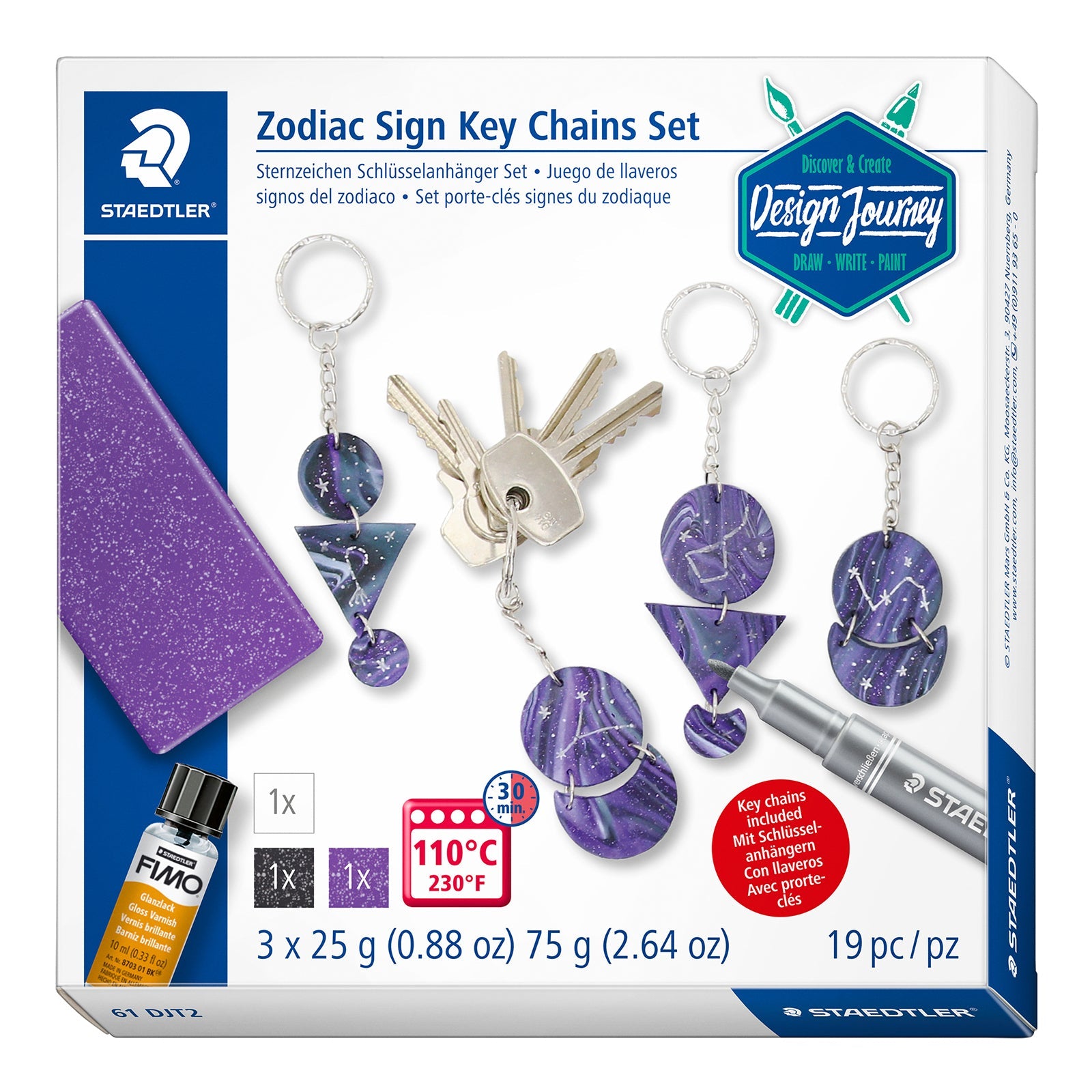 STAEDTLER Design Journey - Set de Manualidades para Crear Llaveros del Zodiaco