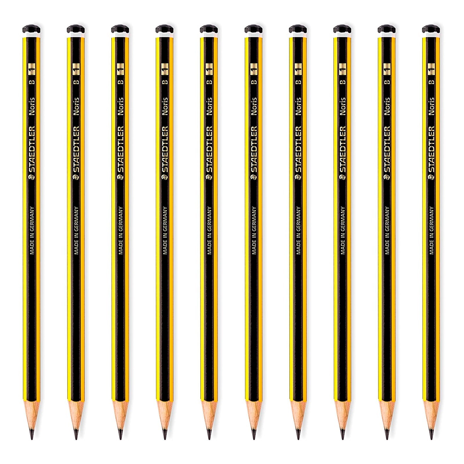 STAEDTLER - Set de 12 Lápices de Grafito Hexagonal 1B. Madera Certificada Etiqueta PECF