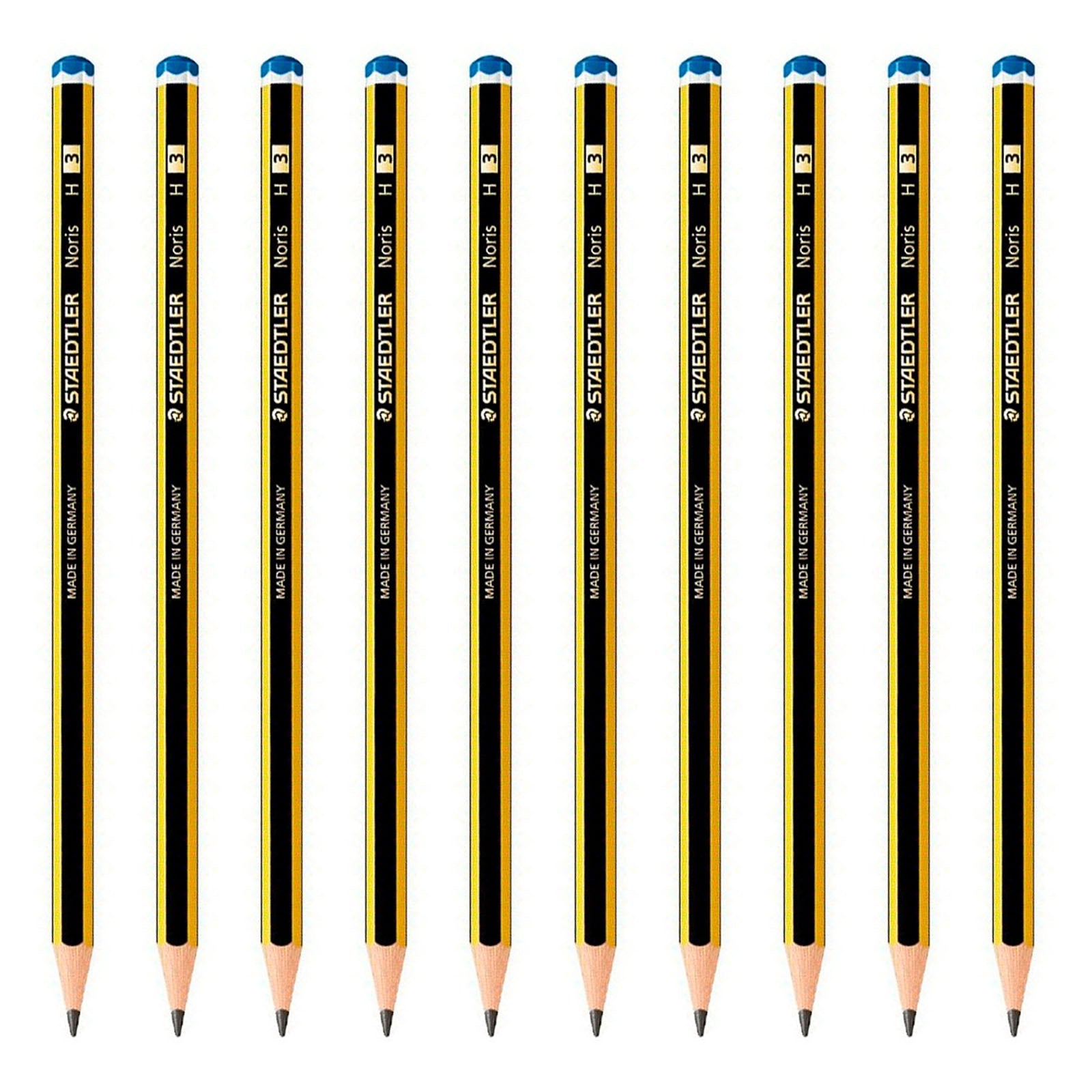 STAEDTLER - Set de 10 Lápices de Grafito Hexagonal 3H, Madera Certificada Etiqueta PECF