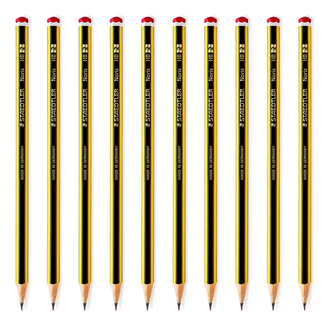 STAEDTLER - Set de 10 Lápices de Grafito Hexagonal 2HB, Madera Certificada Etiqueta PECF