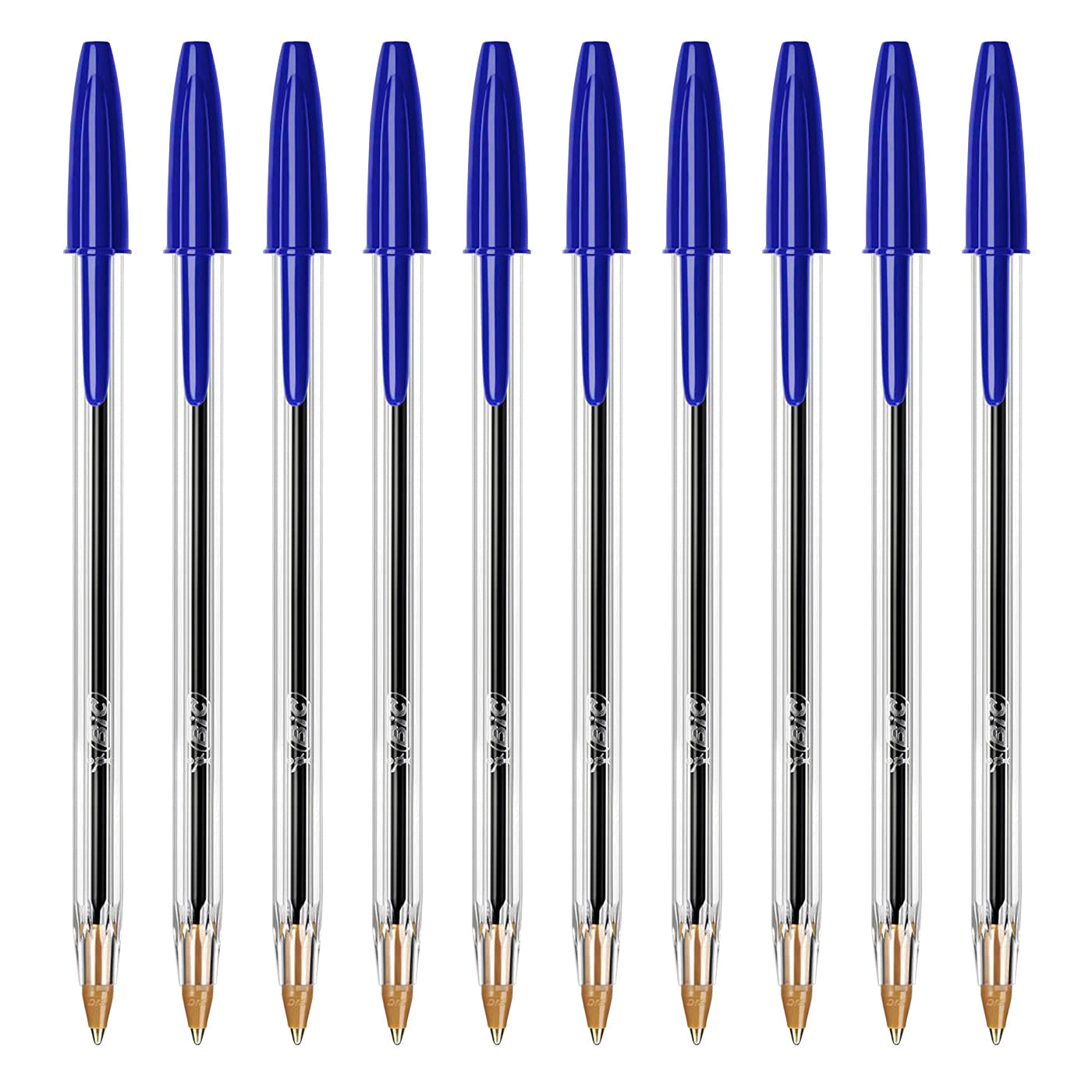 BIC - Caja de 50 Bolígrafos Cristal Original Medium de Tinta de Aceite. Azul