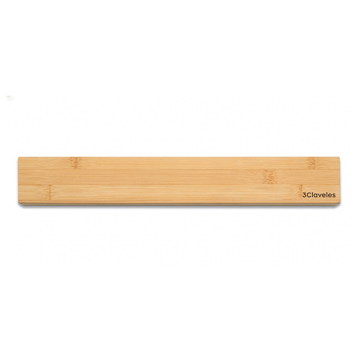 3 Claveles - Soporte Magnético para Cuchillos de 40 cm. Madera de Bambú con Fijación 3M