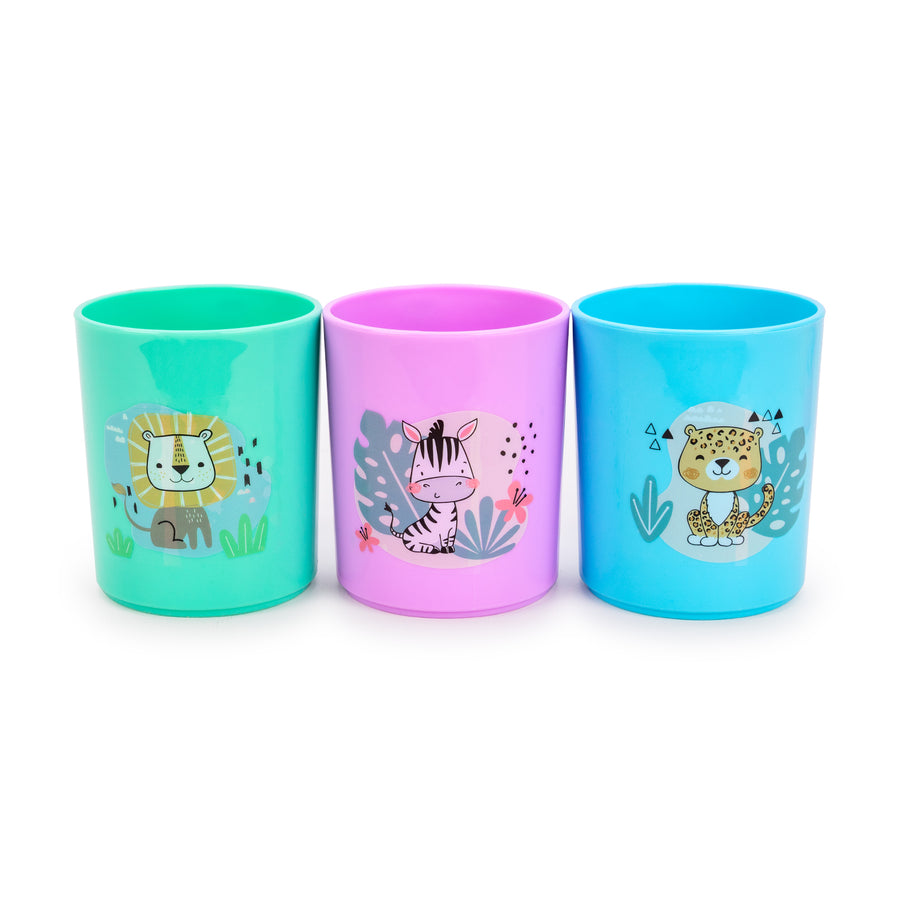 Plastic Forte Candy - Juego de 3 Tazas Infantiles 350 ml en Plástico Libre de BPA. Boy