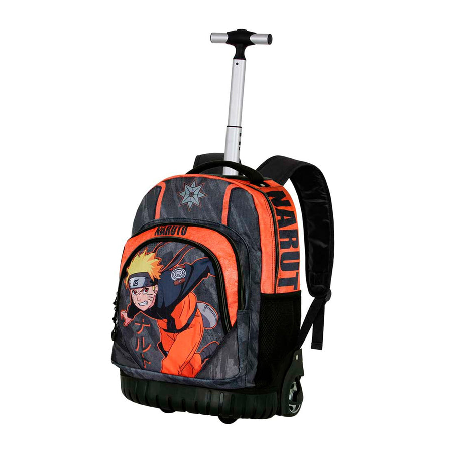 KARACTERMANIA - Naruto Shuriken Mochila Escolar con Ruedas Trolley