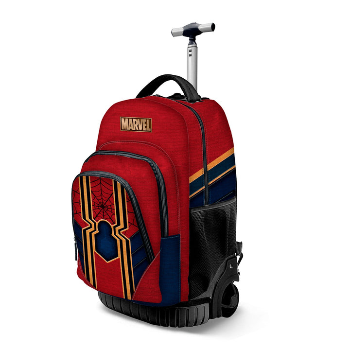 KARACTERMANIA - Marvel Spiderman Drop Mochila Escolar con Ruedas Trolley