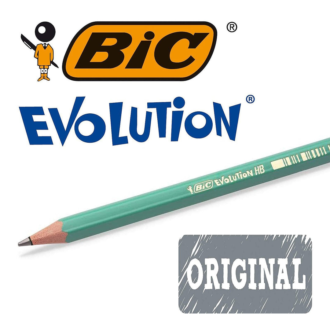 BIC 8902764 - Blíster con 4 Lápices Hexagonales de Grafito HB/2 EVOLUTION Original