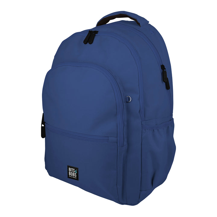 Grafoplás - Mochila Escolar 3 Cremalleras con Divisor Portátil y Adaptable Carrito. Azul