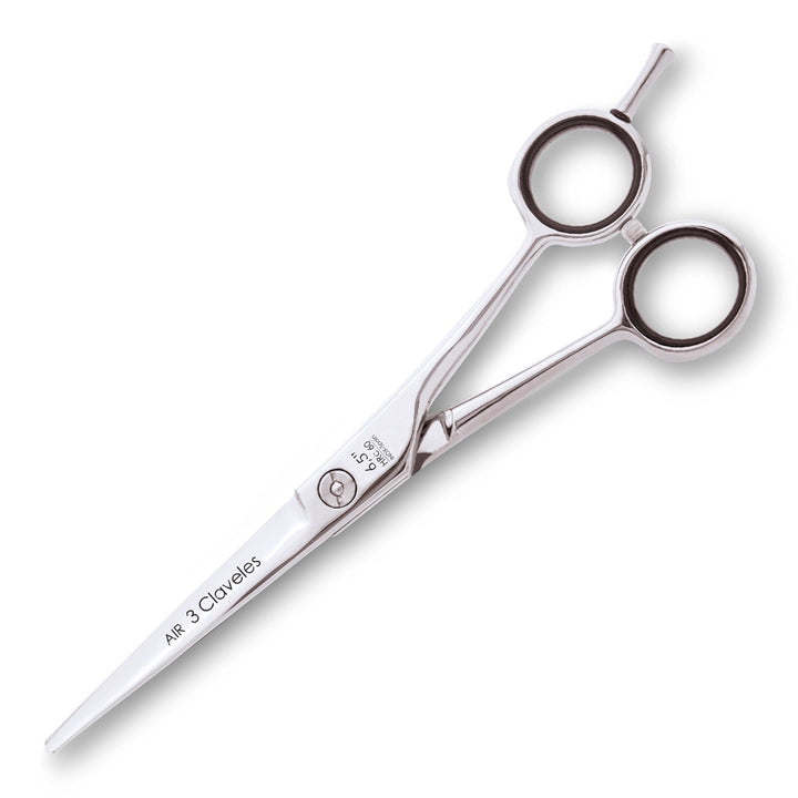 3 Claveles Air - Tijera Profesional Peluquero 6.5" Acero Inox. Filo Suave Forjado en Caliente
