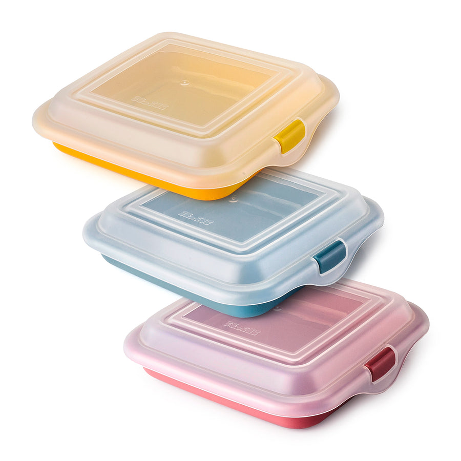 IBILI Deli - Lote de 3 Porta Alimentos para Sándwichs, Embutidos y Quesos. Multicolor