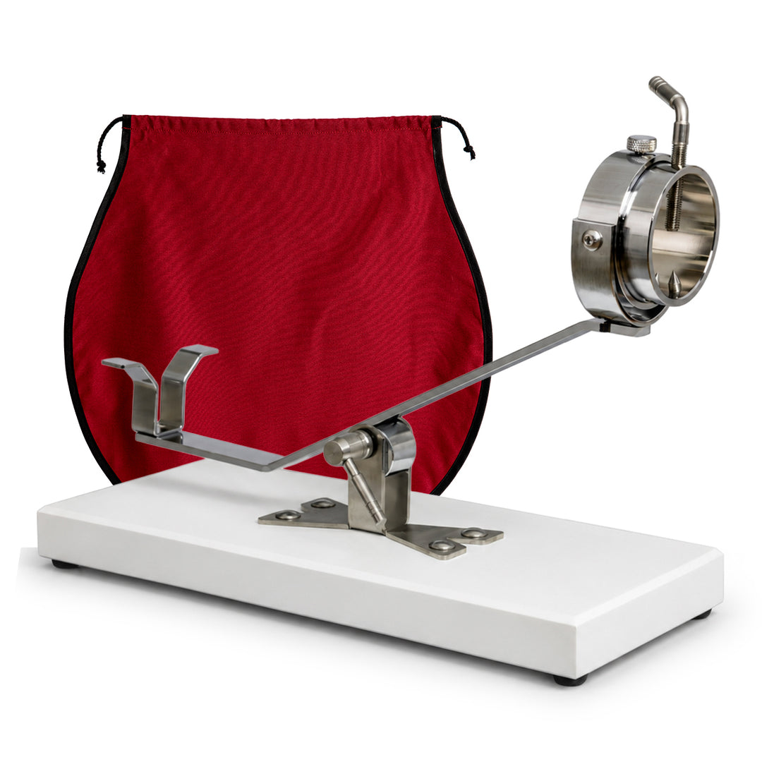 BELLO Aneto - Soporte Jamonero Basculante DM Blanco Acero Inoxidable con Cubrejamón