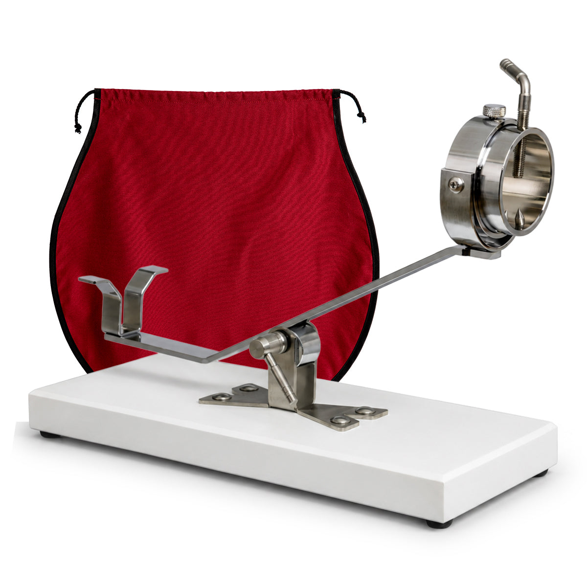 BELLO Aneto - Soporte Jamonero Basculante DM Blanco Acero Inoxidable con Cubrejamón