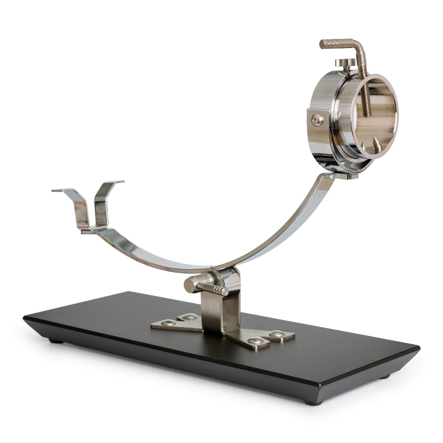 BELLO Gala - Soporte Jamonero Basculante Fibra y Acero Inoxidable Cabezal Giratorio. Negro