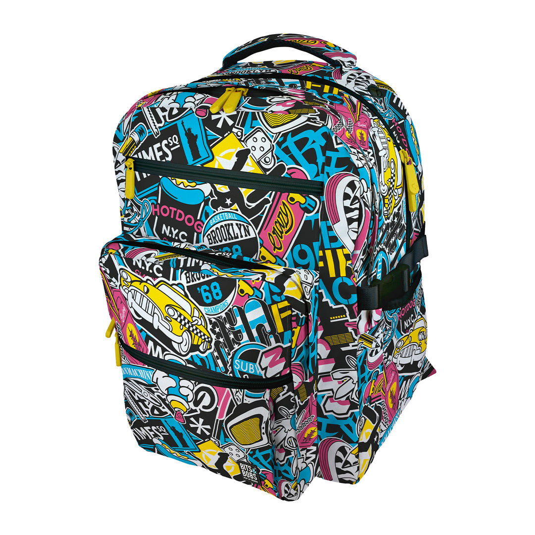 Grafoplás - Mochila Escolar BigPack Reforzada de 3 Compartimentos y Divisor para Portátil. NYC