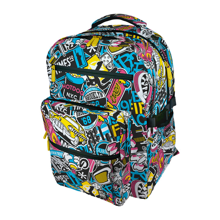 Grafoplás - Mochila Escolar BigPack Reforzada de 3 Compartimentos y Divisor para Portátil. NYC