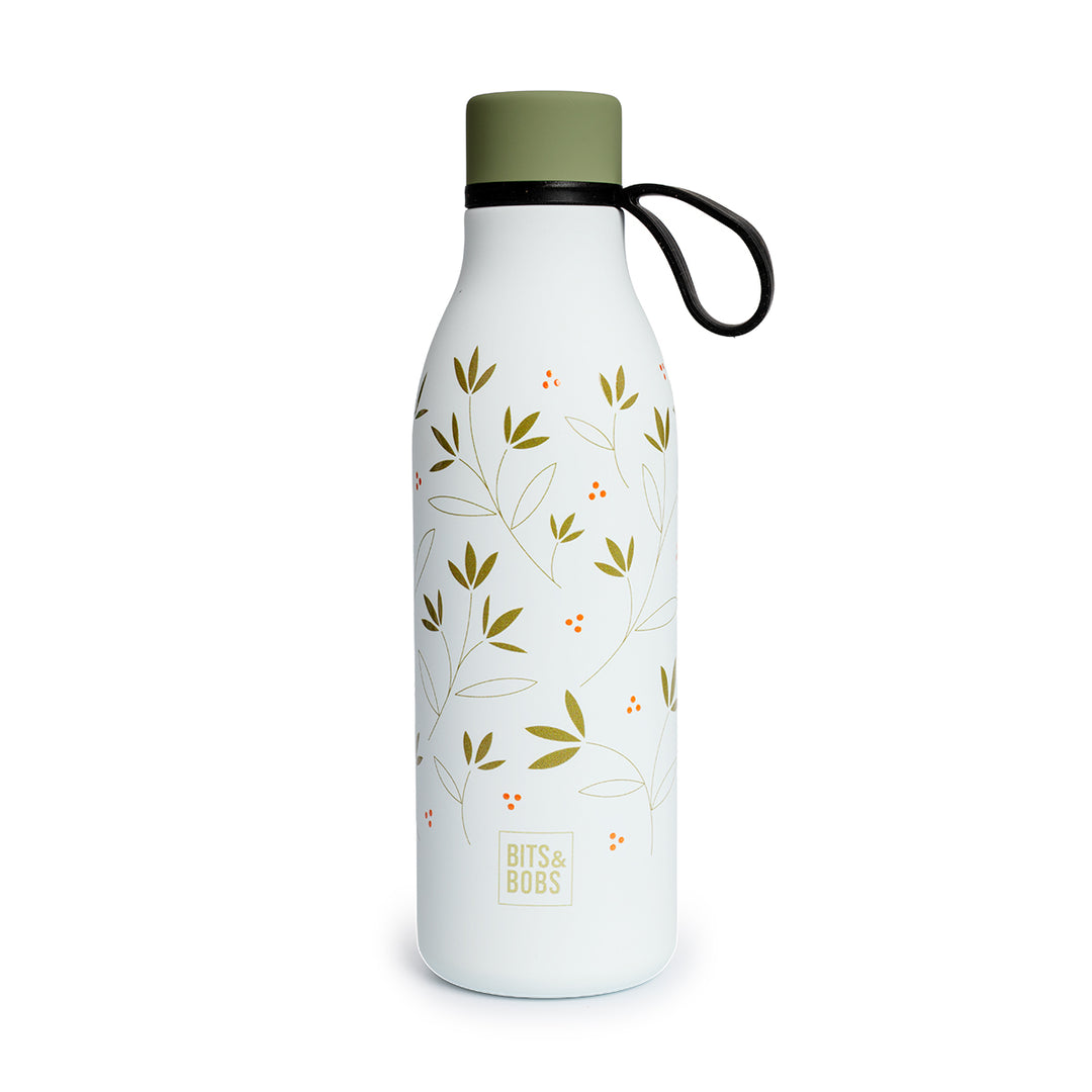 Grafoplas BitsBobs  - Botella Térmica Reutilizable de 0.55L con Interior Cerámico. Botánica