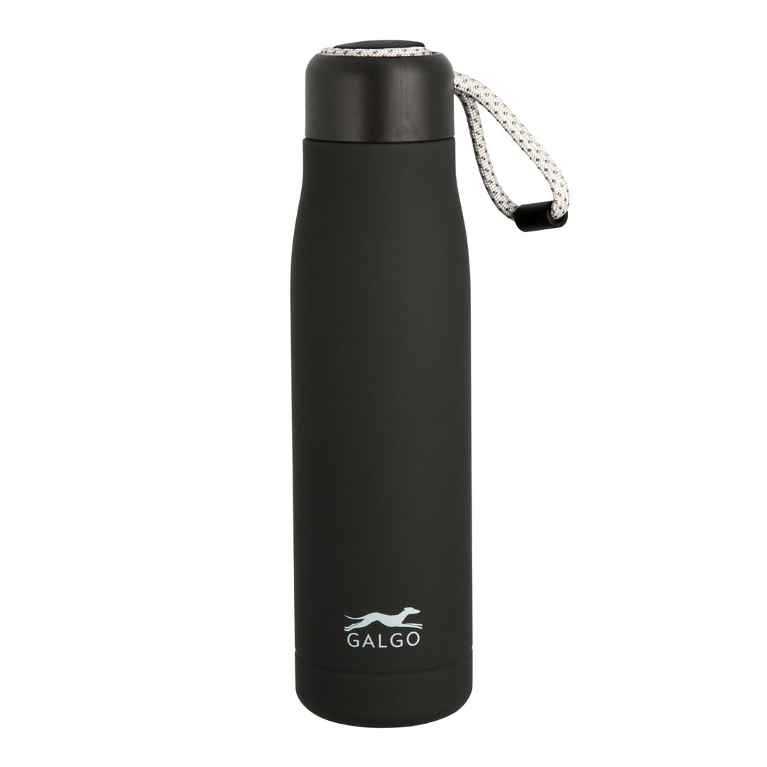 Grafoplas Galgo - Botella Térmica Reutilizable de 0.54L con Interior Cerámico. Negro