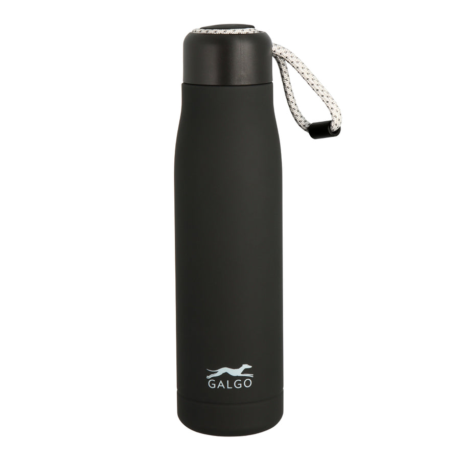 Grafoplas Galgo - Botella Térmica Reutilizable de 0.54L con Interior Cerámico. Negro