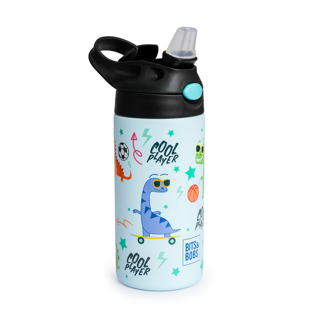 Grafoplas Kids - Botella Térmica Reutilizable de 0.38L Acero con Interior Cerámico. Cool Player