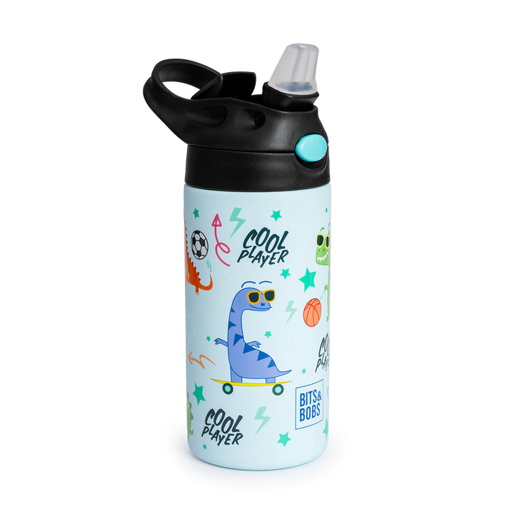 Grafoplas Kids - Botella Térmica Reutilizable de 0.38L Acero con Interior Cerámico. Cool Player