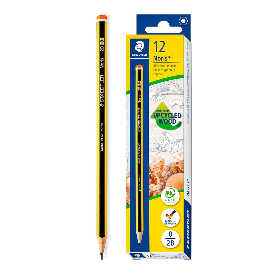 STAEDTLER - Set de 12 Lápices de Grafito Hexagonal 2B. Madera Certificada Etiqueta PECF